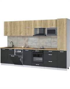 Кухонный гарнитур Интерлиния Мила Лайт 3.3-ПМ4