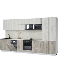 Кухонный гарнитур Интерлиния Мила Лайт 3.7-ПМ4