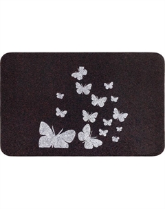 Коврик грязезащитный ComeForte Велюр Бабочки 60x90 Comeforte