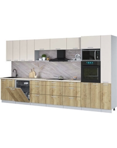 Кухонный гарнитур Интерлиния Мила Лайт 3.9-ПМ1