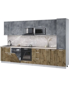 Кухонный гарнитур Интерлиния Мила Лайт 3.4-ПМ2