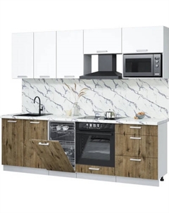 Кухонный гарнитур Интерлиния Мила Лайт 2.45-ПМ4