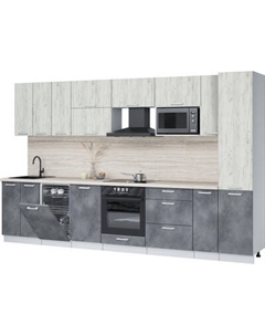 Кухонный гарнитур Интерлиния Мила Лайт 3.4-ПМ4