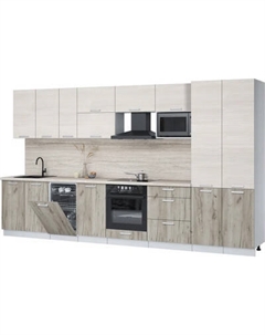 Кухонный гарнитур Интерлиния Мила Лайт 3.7-ПМ4