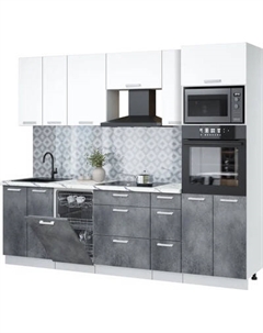 Кухонный гарнитур Интерлиния Мила Лайт 2.55-ПМ3