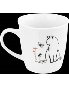 Кружка Elan Gallery Кот и бабочка / 230242 Elan gallery