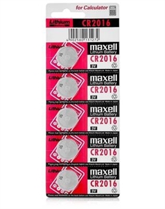 Комплект батареек Maxell CR2016 Lithium 3V