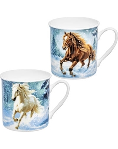 Набор кружек Elan Gallery Лошадь в снегу 880272 Elan gallery