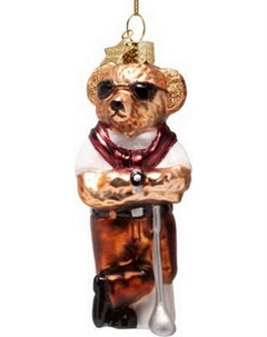 Елочная игрушка Vondels Мишка гольфист / 4250999110037