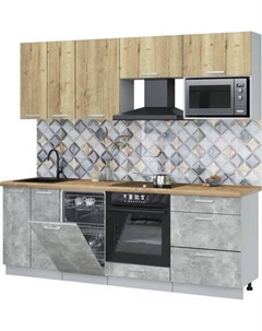 Кухонный гарнитур Интерлиния Мила Лайт 2.25-ПМ4