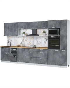 Кухонный гарнитур Интерлиния Мила Лайт 3.6-ПМ3