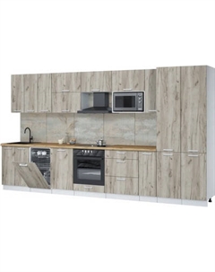 Кухонный гарнитур Интерлиния Мила Лайт 3.8-ПМ4