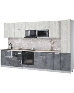 Кухонный гарнитур Интерлиния Мила Лайт 3.4-ПМ2