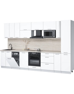 Кухонный гарнитур Интерлиния Мила Лайт 3.4-ПМ4