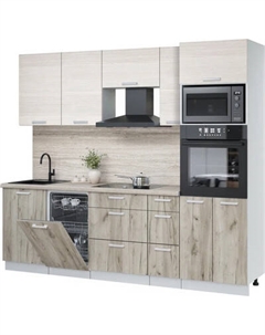 Кухонный гарнитур Интерлиния Мила Лайт 2.45-ПМ3