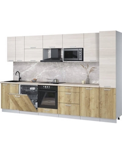 Кухонный гарнитур Интерлиния Мила Лайт 3.3-ПМ2