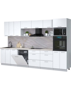 Кухонный гарнитур Интерлиния Мила Лайт 3.4-ПМ1-2