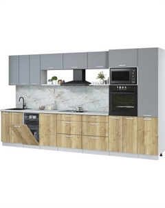 Кухонный гарнитур Интерлиния Мила Лайт 3.7-ПМ3