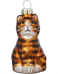 Елочная игрушка Inge's Christmas Figural Glass Ornaments. Кот / 64865H120 Inge's christmas