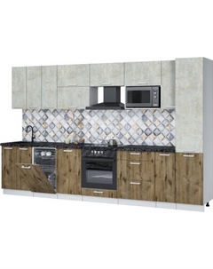 Кухонный гарнитур Интерлиния Мила Лайт 3.4-ПМ4