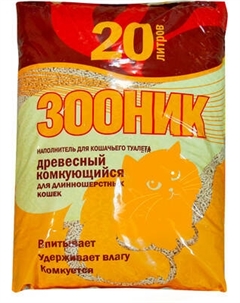 Наполнитель для туалета ZOONIK Древесный / 06221 Зооник