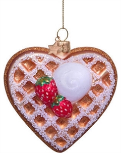 Елочная игрушка Vondels Вафельное сердечко / 3240604080054