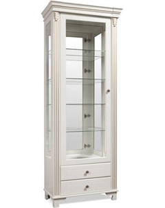 Шкаф с витриной ФорестДекоГрупп Бьянка 1 дверный Форестдекогрупп