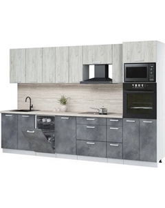 Кухонный гарнитур Интерлиния Мила Лайт 3.2-ПМ3