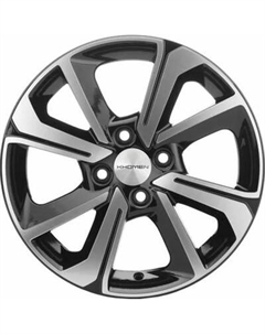 Литой диск Khomen KHW1501 Logan 15x6" 4x100мм DIA 60.1мм ET 40мм Black_FP