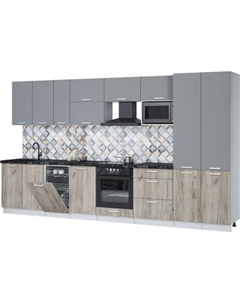 Кухонный гарнитур Интерлиния Мила Лайт 3.7-ПМ4