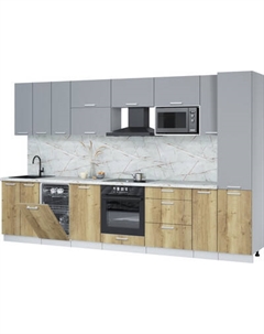 Кухонный гарнитур Интерлиния Мила Лайт 3.4-ПМ4