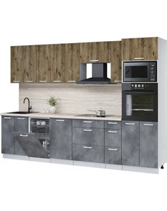 Кухонный гарнитур Интерлиния Мила Лайт 3.05-ПМ3