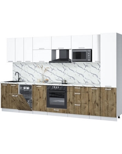 Кухонный гарнитур Интерлиния Мила Лайт 3.4-ПМ4