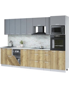 Кухонный гарнитур Интерлиния Мила Лайт 3.05-ПМ3