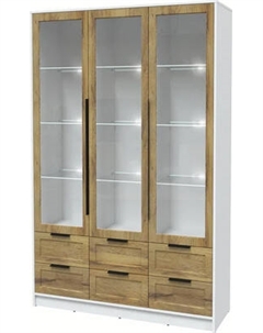 Шкаф с витриной Интерлиния Концепт Тренд КТ-ШВ3 с подсветкой