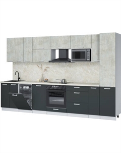 Кухонный гарнитур Интерлиния Мила Лайт 3.4-ПМ4