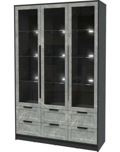 Шкаф с витриной Интерлиния Концепт Тренд КТ-ШВ3 с подсветкой