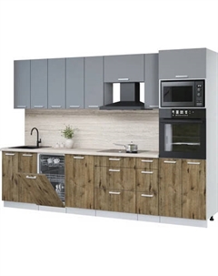 Кухонный гарнитур Интерлиния Мила Лайт 3.05-ПМ3