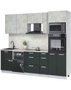 Кухонный гарнитур Интерлиния Мила Лайт 2.45-ПМ3