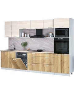 Кухонный гарнитур Интерлиния Мила Лайт 3.2-ПМ1