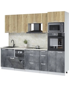 Кухонный гарнитур Интерлиния Мила Лайт 2.55-ПМ3