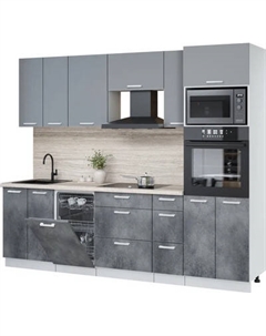 Кухонный гарнитур Интерлиния Мила Лайт 2.55-ПМ3