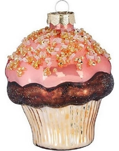 Елочная игрушка Inge's Christmas Figural Glass Ornaments Маффин / 64819H120 Inge's christmas