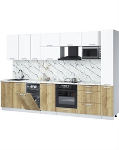 Кухонный гарнитур Интерлиния Мила Лайт 3.2-ПМ4