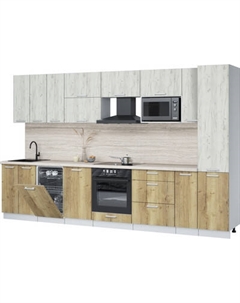 Кухонный гарнитур Интерлиния Мила Лайт 3.4-ПМ4