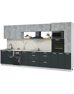 Кухонный гарнитур Интерлиния Мила Лайт 3.8-ПМ3