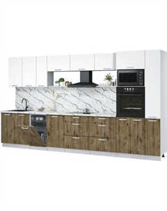 Кухонный гарнитур Интерлиния Мила Лайт 3.8-ПМ3