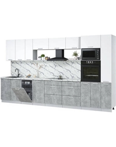 Кухонный гарнитур Интерлиния Мила Лайт 3.8-ПМ3