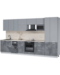 Кухонный гарнитур Интерлиния Мила Лайт 3.6-ПМ4