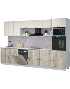 Кухонный гарнитур Интерлиния Мила Лайт 3.4-ПМ1-2